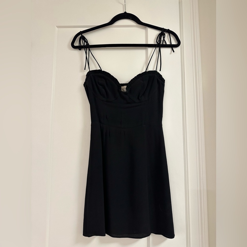 Aritzia Wilfred Black Spaghetti Strap Dress